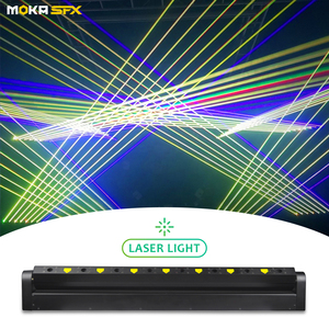 Moka SFX 8 Eyes 500Mw <span class=keywords><strong>RGB</strong></span> Voll farbiger <span class=keywords><strong>DMX</strong></span> Moving Head Beam Laserlicht projektor für Konzerte Dj Lazer Shows für Bühnen beleuchtung