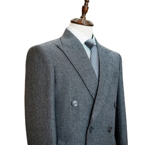 High-quality Breathable Tweed Wool Cashmere for Overcoats for Winters Anti-wrinkle Anti-shrink Sustainable Tailor-perfected <strong>Coat</strong> - Product Image 4