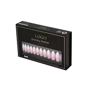 Mıknatıs kara kutu boş basın tırnak lüks ve şık ambalaj kutusu özel kitap şeklinde kutu pencere ile - Product Image 5