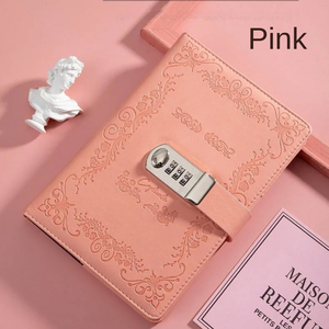 Elegantes diarios de cuaderno A5 de cuero PU con logotipo grabado con candado, perfectos para hacer diarios, tomar notas y reflexiones personales - Product Image 4