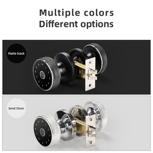 Hot Selling Tuya Wifi Finger abdruck Biometrischer Rund knopf Smart Tubular Ball <span class=keywords><strong>Lock</strong></span> Smart Türschloss