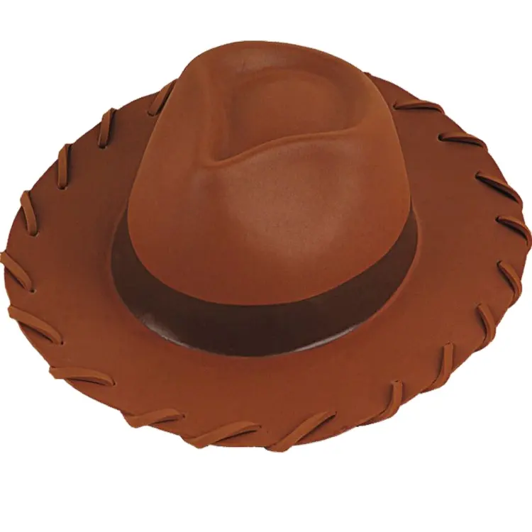 Brown Western Costume accessori cappello di schiuma morbido maschio femmina Cosplay bomboniere Woody gioco di ruolo giocattolo Fancy Cowboy EVA cappelli