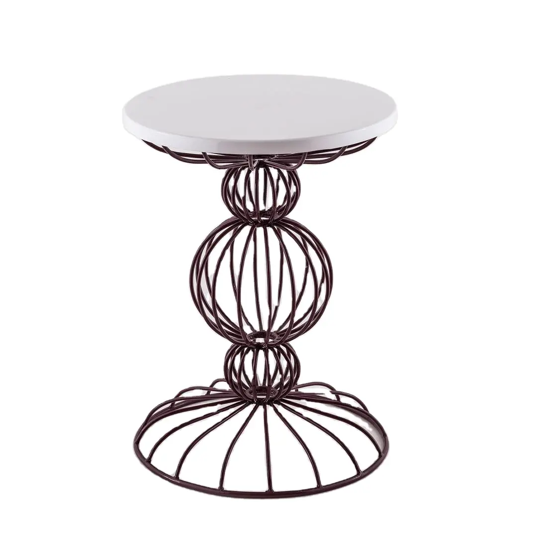 small coffee table round metal top brown and white rustic corner table modern luxury metal side table