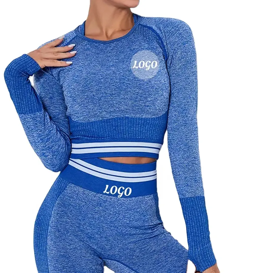 Vrouwen Naakte Gevoel V-hals Yoga T-shirt Met Gevoerde Hoge Taille Leggings Gym Fitness Set