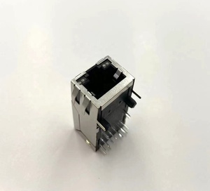 1G POW 30W 1x1 RJ45、トランスLEDメスイーサネットソケットコネクタDIPシールド8P8Cネットワーク付き - Product Image 2