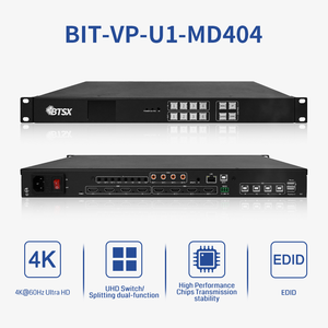 Bitvisus 4x4 2x2 1x4 4K60 POP HDMI PIP Resolución editable Controlador de pared de video de matriz de audio y video KVM sin costuras