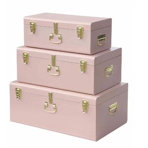 New Arrival Iron Storage <strong>Trunk</strong> with Powder-Coated Metal Storage Chests with Lids Metal Storage <strong>Trunk</strong> with Lock - Product Image 3
