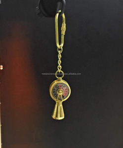 Promosyonlar için tuşlar veya sırt çantası için döngü küçük karabina ile Mini zarif pirinç denizcilik gemi telgraf anahtarlık - Product Image 1