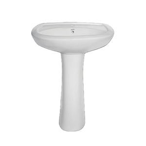 椭圆形白色陶瓷洗手盆基座现代设计光泽成品酒店使用最佳质量正品散装供应商