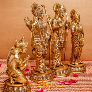 El işi Modern tasarım pirinç Ram Darbar heykeli ile Sita Maa <span class=keywords><strong>Laxman</strong></span> Hanuman ev dekor ve manevi tapınak hediye için