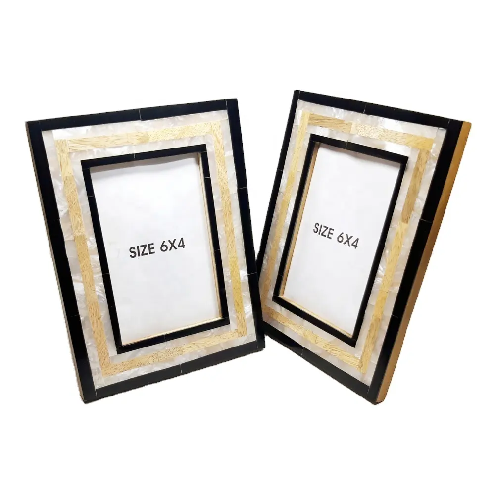 Wooden Inlay Photo Frame Resin Photo Frames home decorative Manufacturer wooden picture Frame for Table And wall Available