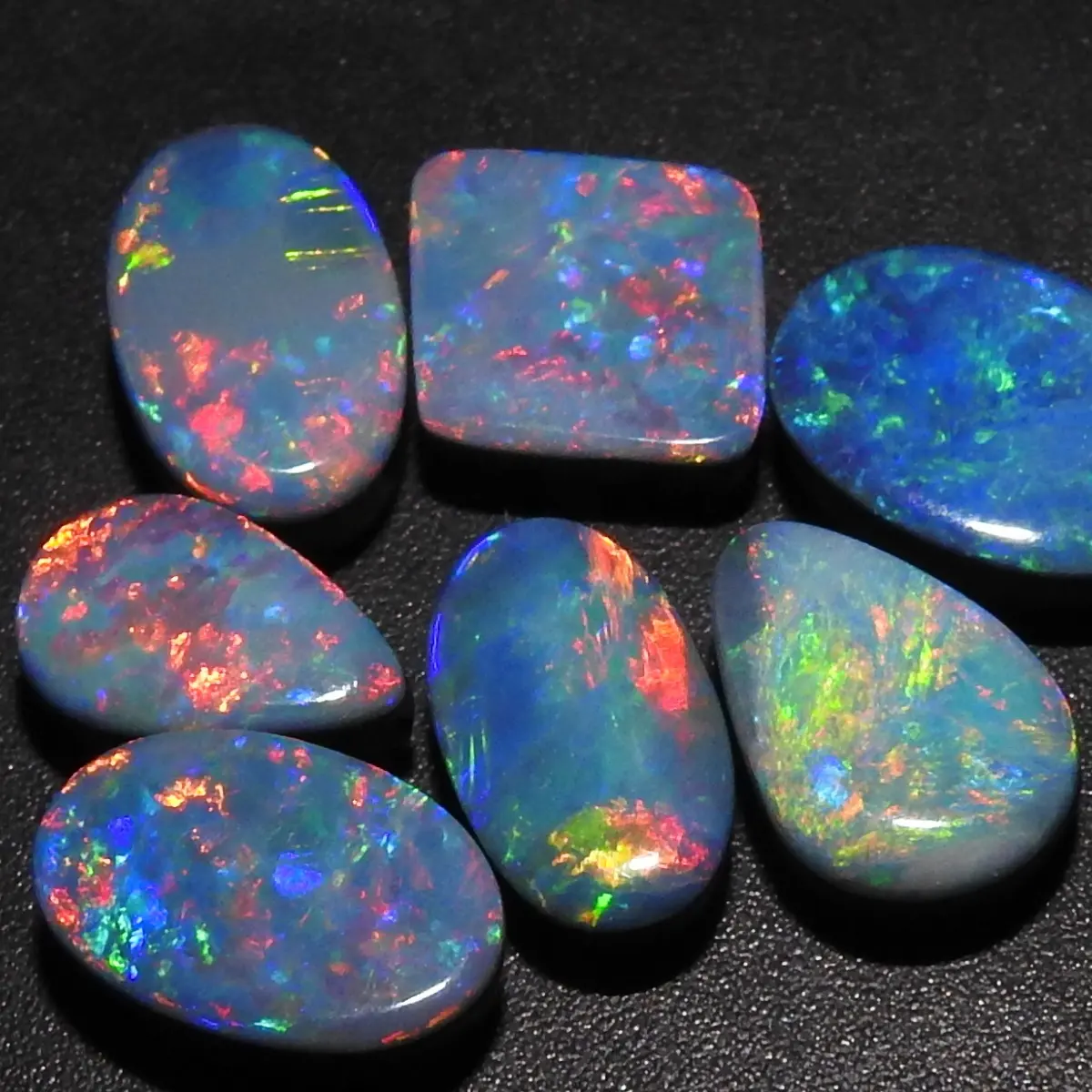 Australian Opal Doublet Multi Flashy Fire Smooth Fancy Shape Cabochão de Alta Qualidade Pedra Preciosa Solta Para Fazer Jóias