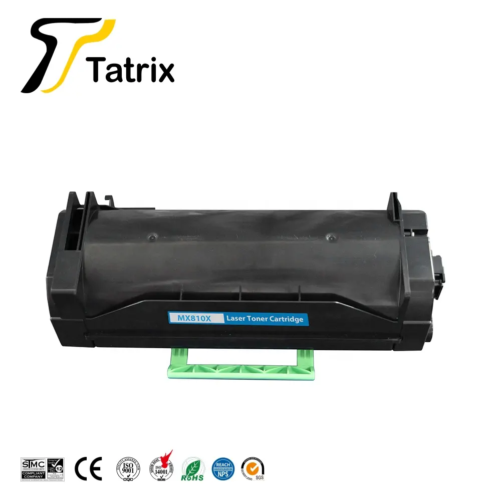 Tatux-cartucho de tóner negro para impresora, Compatible con Lexmark MX710de 810de, 62D1X00 621X