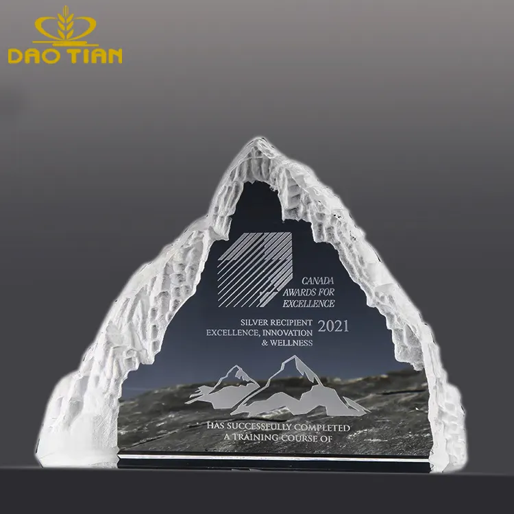 Único cristal iceberg prêmio personalizado 3D Laser gravado K9 Crystal Glass Sports temáticos prêmios