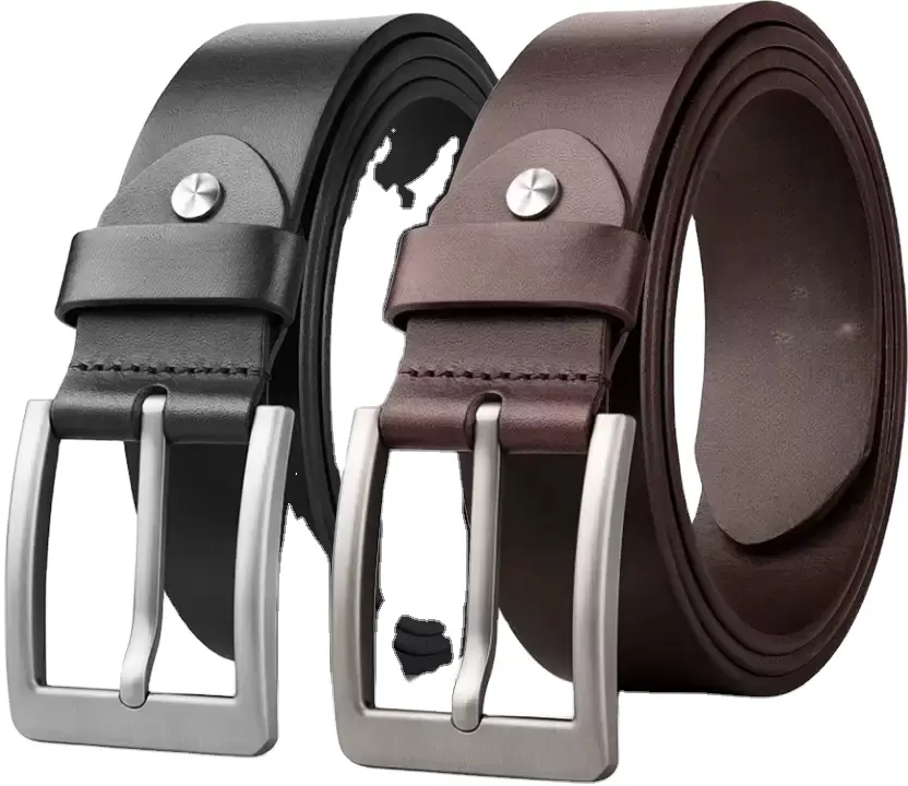 Cinturones de cuero genuino de Pakistán Hebilla clásica Cinturón de cuero Hebilla automática Cinturón de vaca Moda Hermoso negocio para hombres