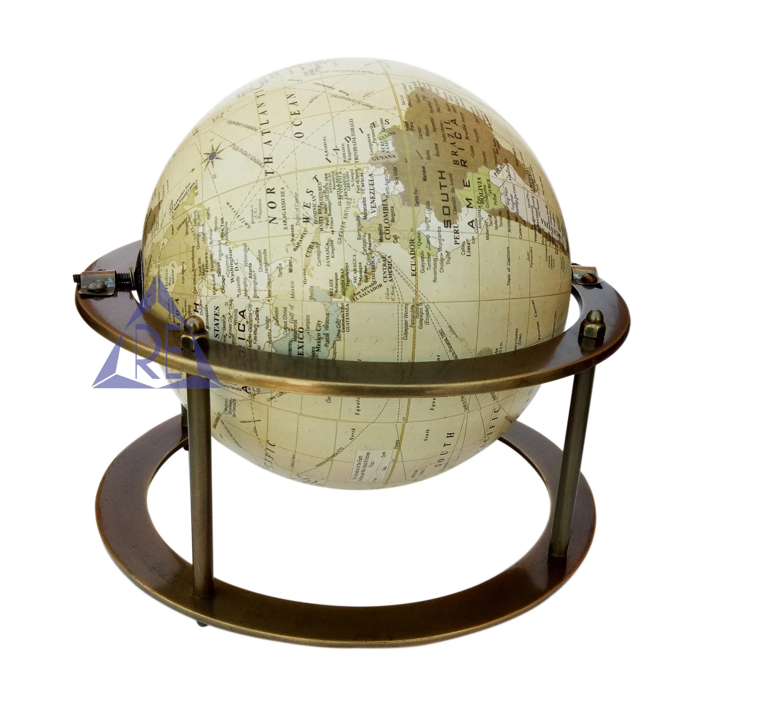 Terrestrial World Globe Earth Rotating World Map Table top Marine Globe World Globe for Educational Art