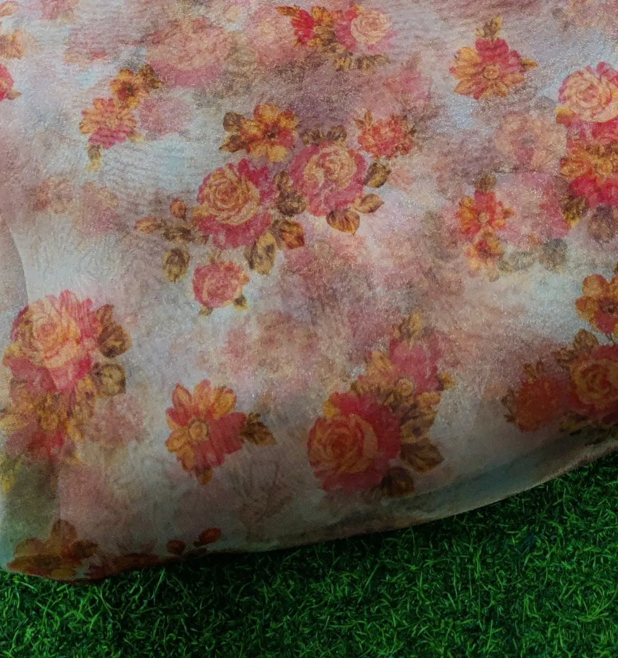 Tela de impresión digital floral de organza multicolor por la tela del vestido de boda de la yarda para la fabricación del vestido