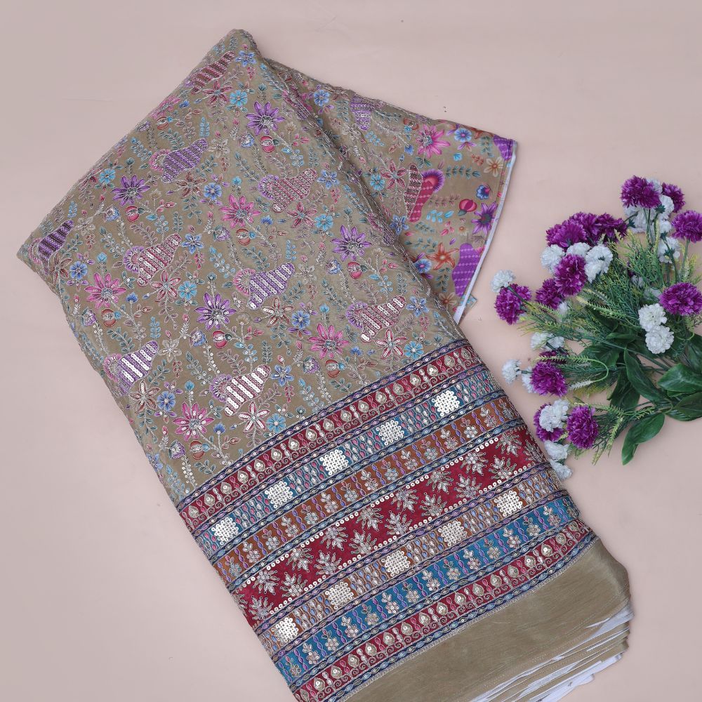 Sand Beige & Plum Purple