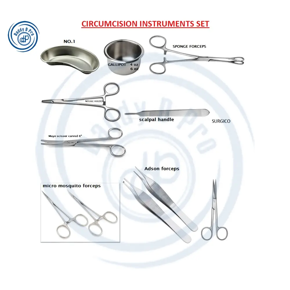 Kit de circonférence médical réutilisable en acier inoxydable pour homme