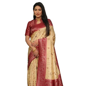 Heavy Kanjivaram <strong>Design</strong> Beautiful and Premium Handwork Royal and Kanjivaram Soft Silk Sari - Product Image 1
