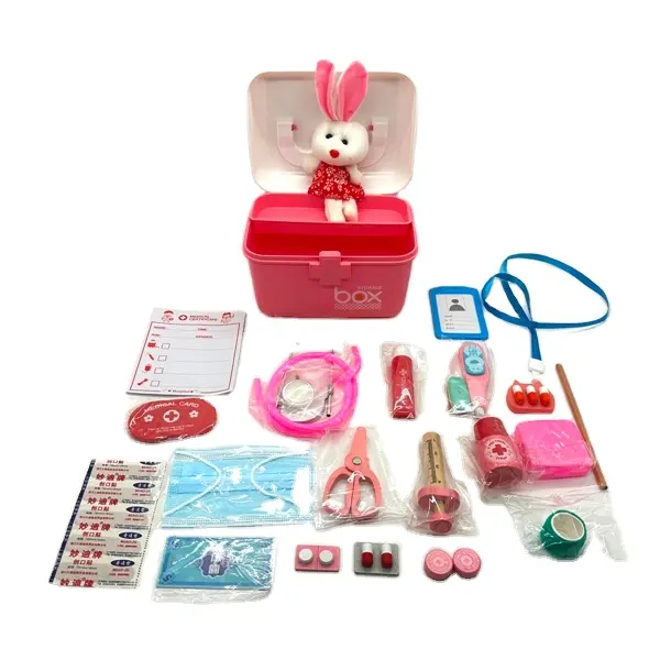 Wooden Doctor Set In Box Juego de simulación para niños pequeños