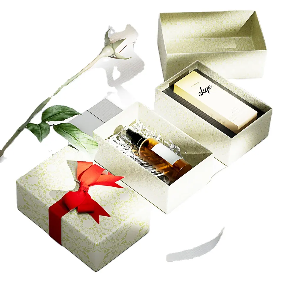 Luxus Innorhino Deckel und Basis papier starre Box für Hautpflege Marke Geschenk verpackung