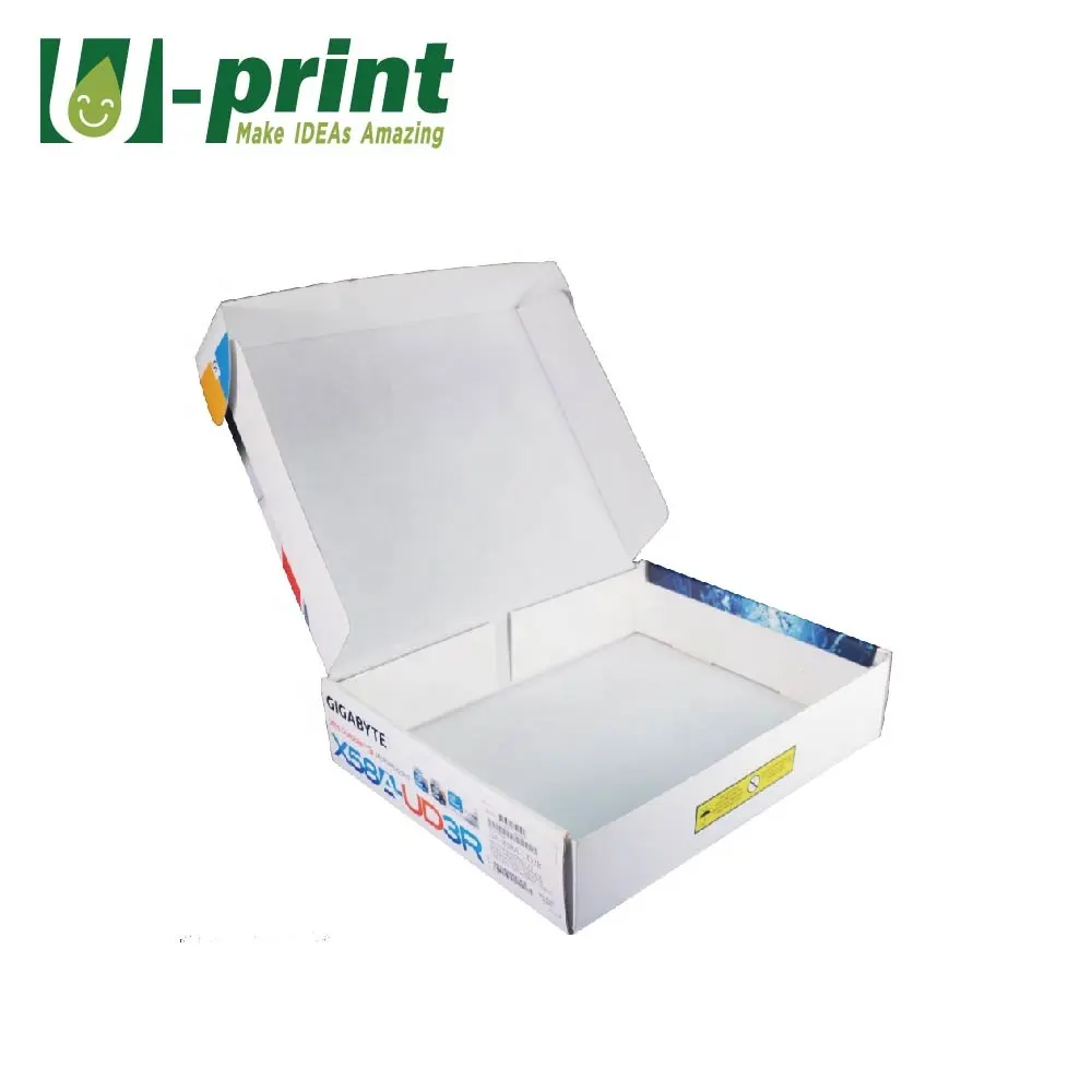 Custom Paper Beautiful White Packaging Mail Boxes Mailer Box With Handle