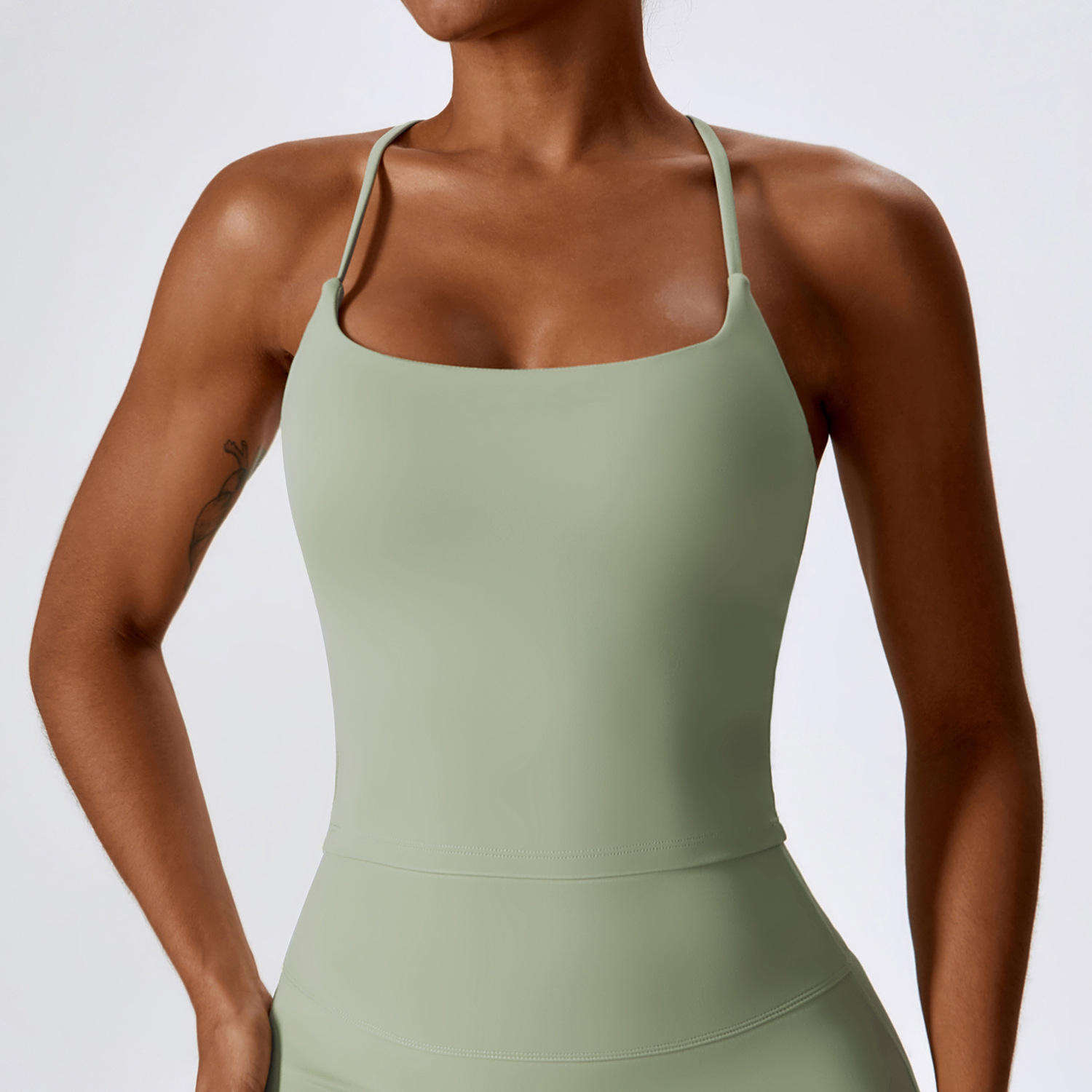 Green Strap Bra