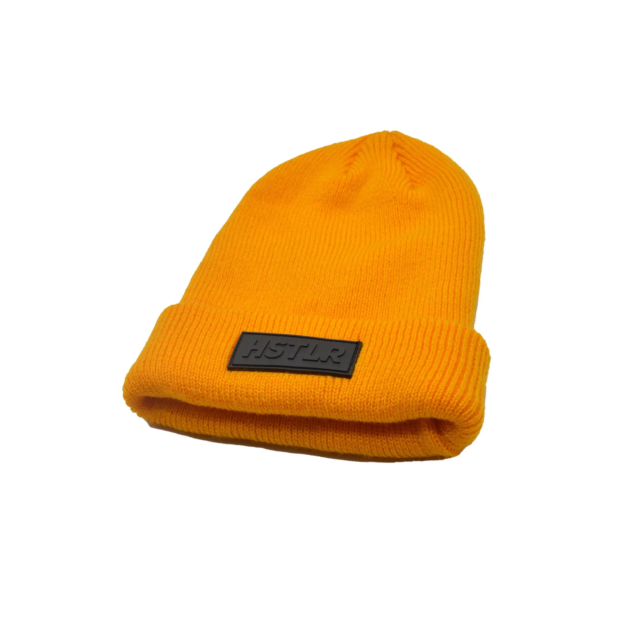 Berretti a coste personalizzati berretto giallo Unisex arrivi invernali berretti di qualità Premium