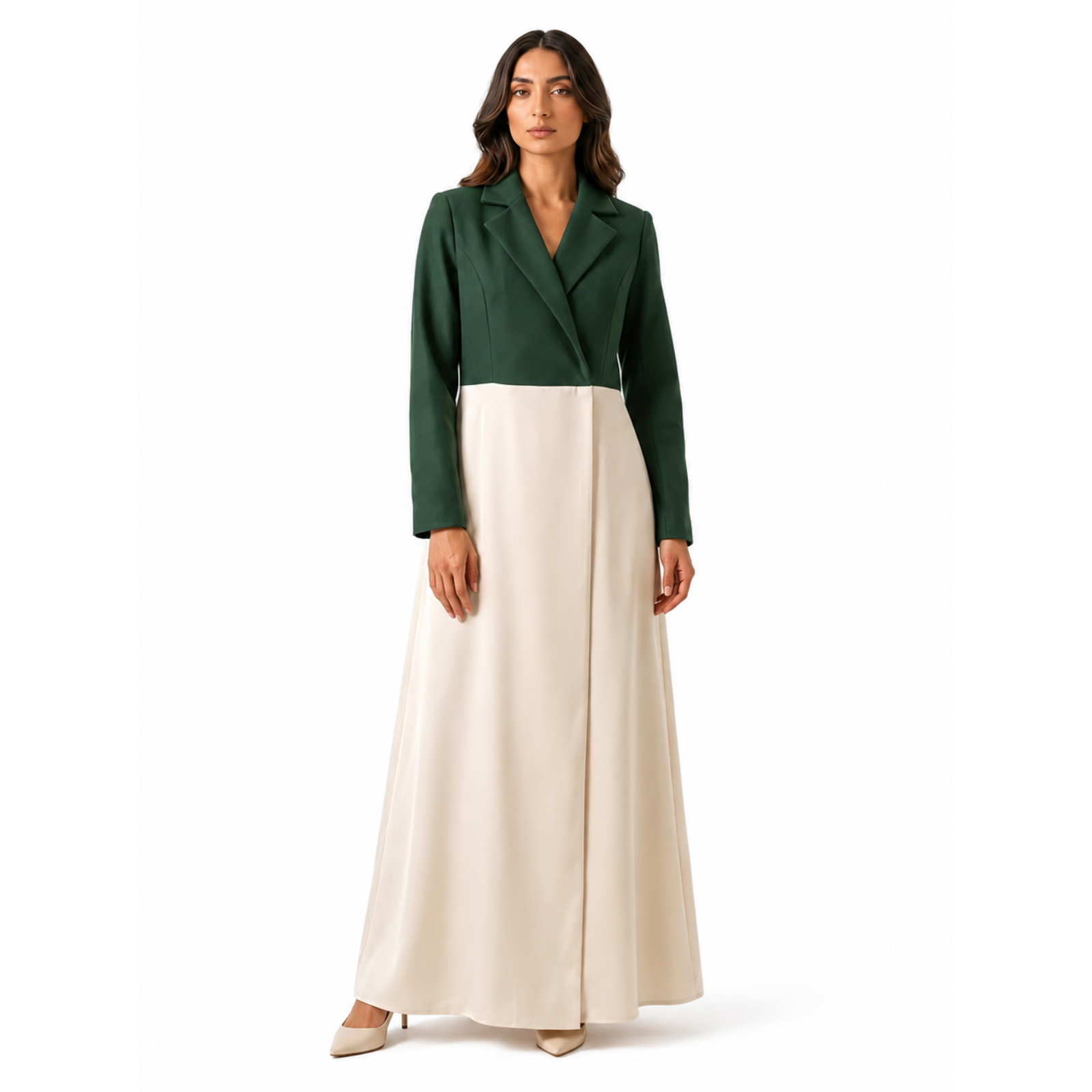 Emerald Green and Ivory White Contrast