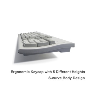Teclado USB ergonómico clásico Retro para ordenador, hecho en Taiwán, 24 teclas anti-ghosting, operación de membrana, número de escritorio, inglés, Reino Unido