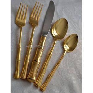 Stocked New Look Tableware Metal Stainless Steel Cutlery Set <strong>Flatware</strong> in Silverware and Golden Ware in <strong>Different</strong> Sizes - Product Image 3
