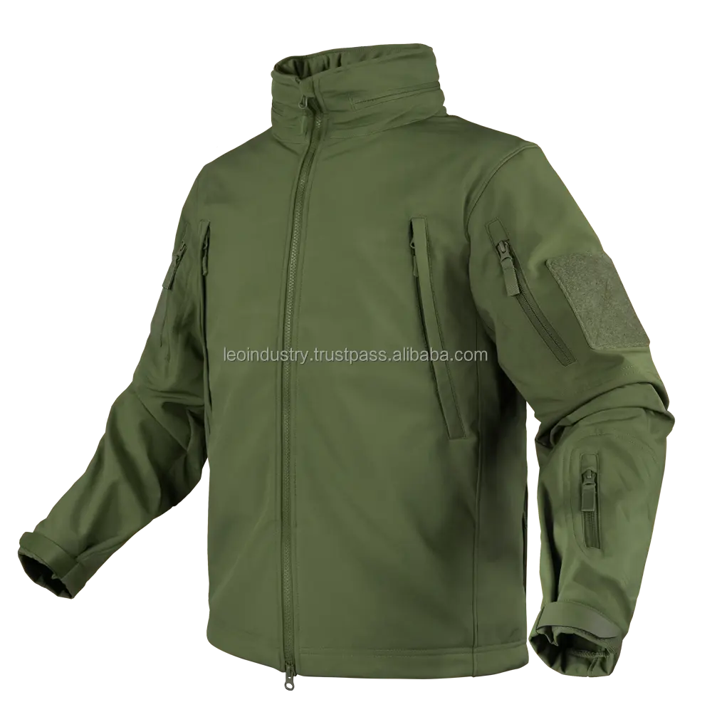 Chaqueta Softshell personalizada para hombre, chaqueta Softshell transpirable al por mayor, chaqueta táctica Softshell con capucha para hombre