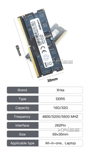 DDR5 8GB 4800MHz 5600MHz memoria del computer portatile RAM modulo ECC funzione stabile prestazioni per ufficio uso quotidiano Notebook Stock - Product Image 2