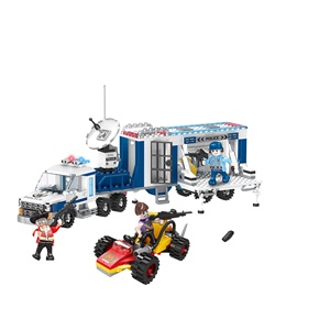 Bloques de construcción de rompecabezas/partículas pequeñas/nueva serie de policía de la ciudad/Sistema de comando móvil 401PCS - Product Image 1