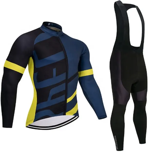 OEM-ropa de ciclismo personalizada para hombre, conjunto de camisetas y pantalones cortos de babero, venta al por mayor