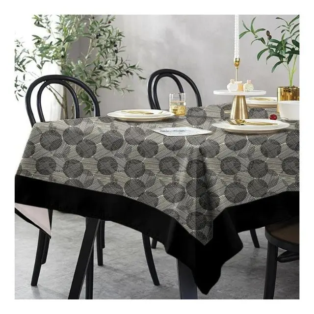 Tissu de table rectangulaire bon marché de haute qualité conforme aux attentes 100% coton imperméable OEM ODM accepté