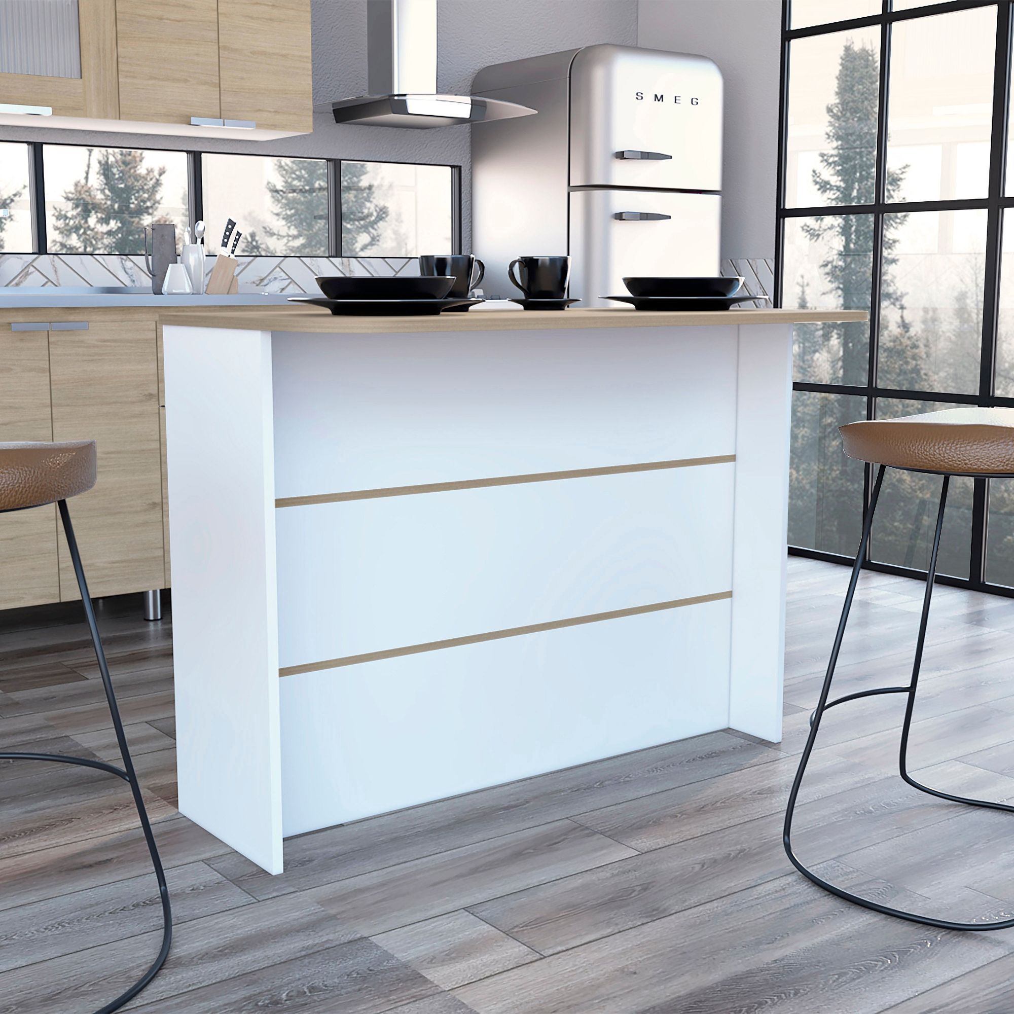 White / Light Pine Color