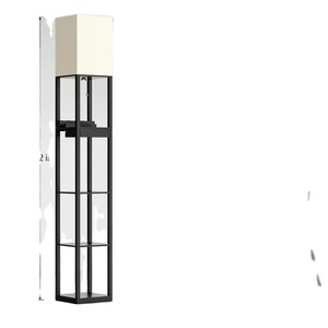 โคมไฟตั้งพื้น LED สไตล์อินเดียโมเดิร์น,โคมไฟสีดำสำหรับตกแต่งบ้าน/โรงแรมพร้อมชั้นวางของในปริมาณสั่งซื้อขั้นต่ำน้อย - Product Image 1