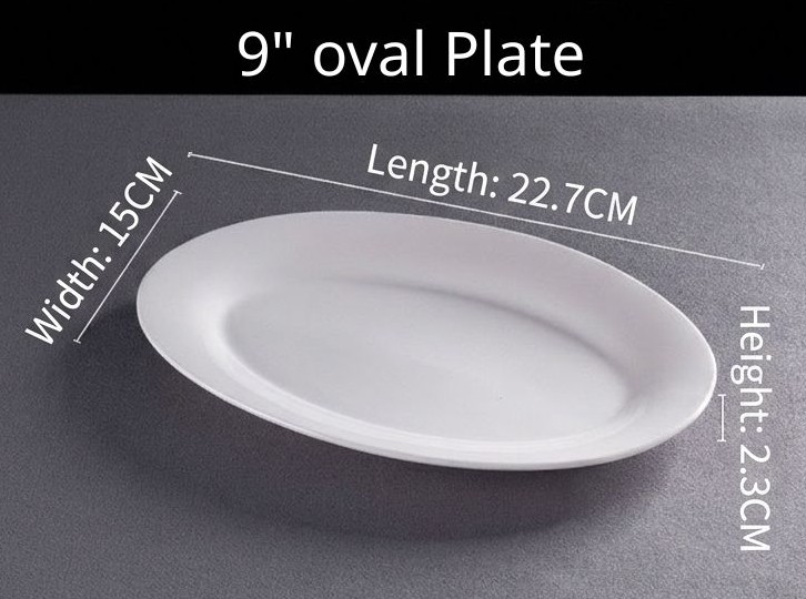9" oval Plate