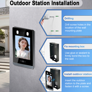 Ship Fast 8 Inch Tuya <strong>Wifi</strong> Wired Intercom Systems for Apartment Building Face Recognition Door Unlock Access Control System - Product Image 4