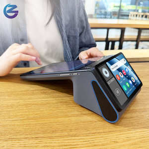 Máquina POS inteligente de doble pantalla Z108 con impresora de recibos integrada diseñada para cadenas de café de restaurantes y programas de lealtad