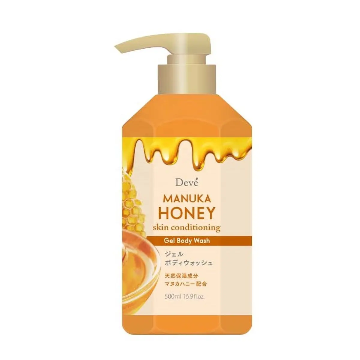 Hecho en Japón Deve Manuka Honey Gel Body Wash Colágeno Ácido Hialurónico 500mL Venta al por mayor Jabón corporal Productos más vendidos 2023