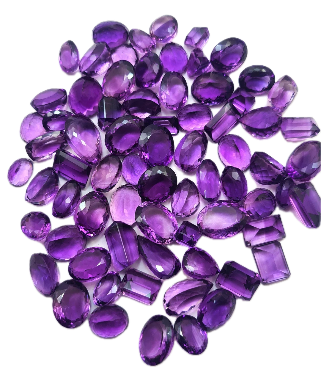 Oval Pear Round Square Cushion Marquise Faceted Cut Amethyst