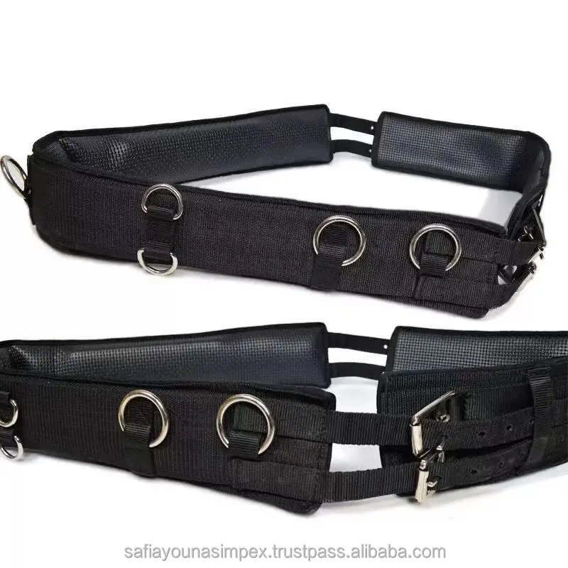 Selle d'équitation Circonférence en caoutchouc Entraînement Accessoires d'allumette de cheval Ceinture de selle complète en acier inoxydable Équipement équestre