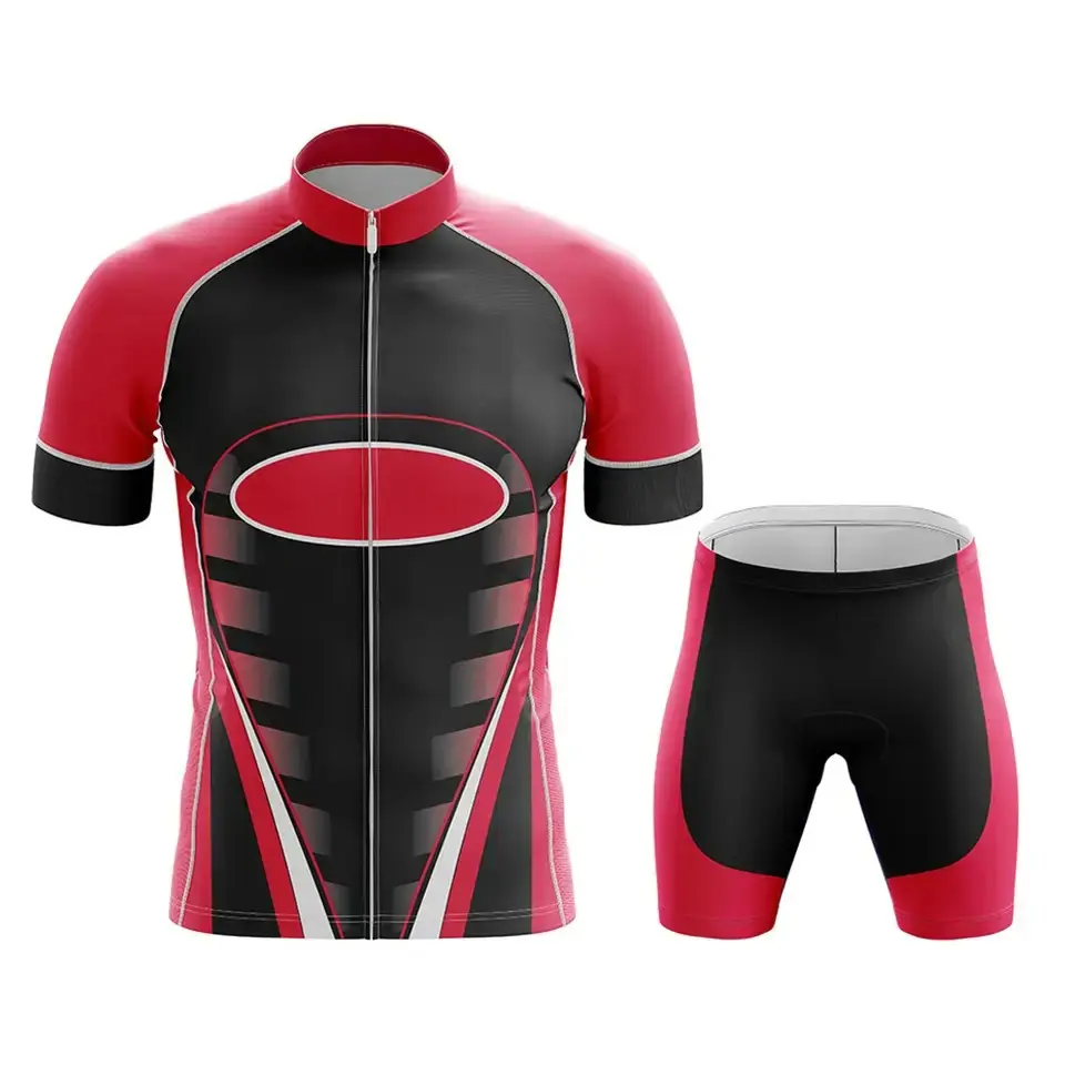 Uniforme de cyclisme de dernière conception sublimée, vêtements de sport sur mesure, ensembles de bavoirs, vente en gros