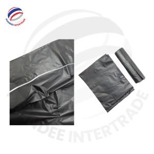 黑色垃圾袋HDPE价格实惠，带PP串袋卷一次性Starseal可定制OEM耐用 - Product Image 5