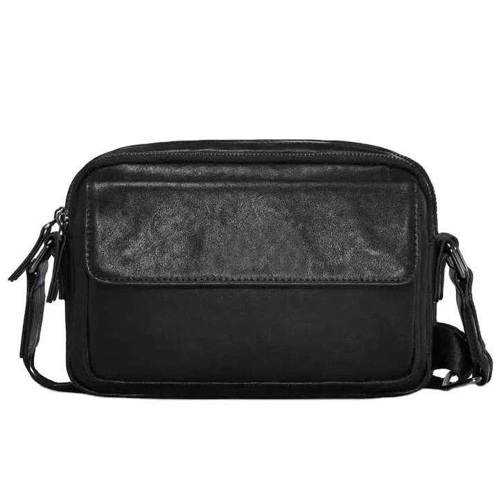 Bolsa mensageiro de couro luxuosa com alça pequena e macia, bolsa crossbody personalizável para homens e mulheres, bolsa de ombro transversal de luxo