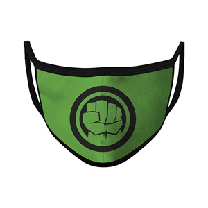 Toptan özel süper kahraman Logo baskılı süblimasyon kullanımlık yıkanabilir Polyester yüz maskesi - Product Image 3