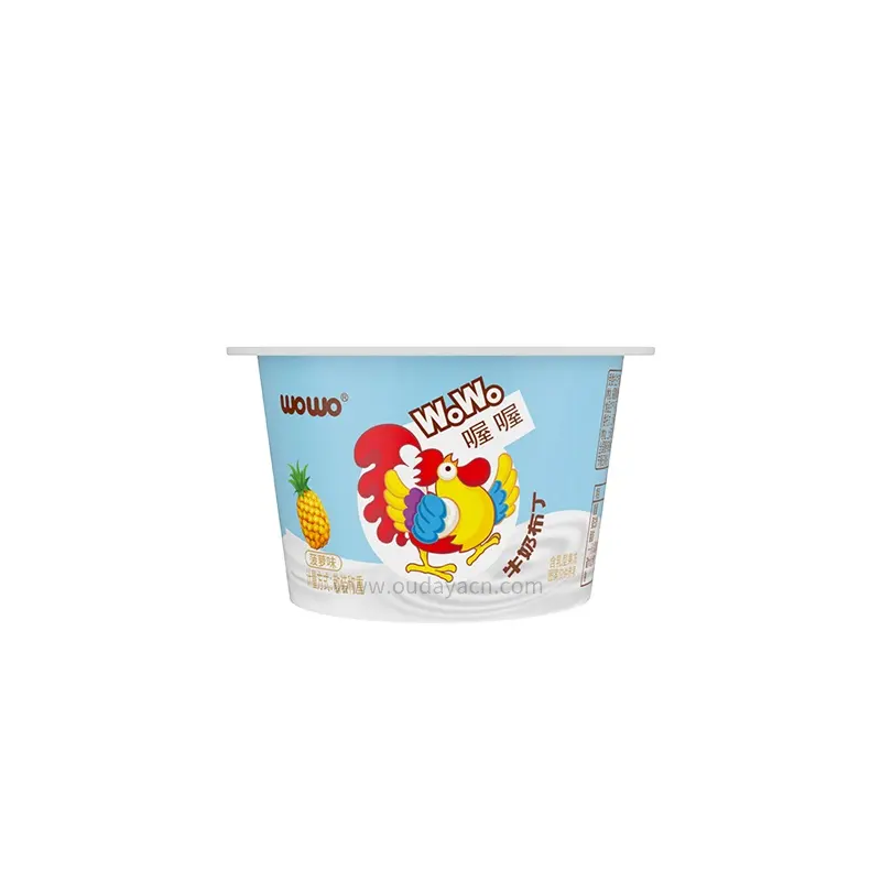 IML印刷インジェクションヨーグルトミルクプディングアイスクリームカップ付き80mlホットセール食品グレードプラスチックカップ